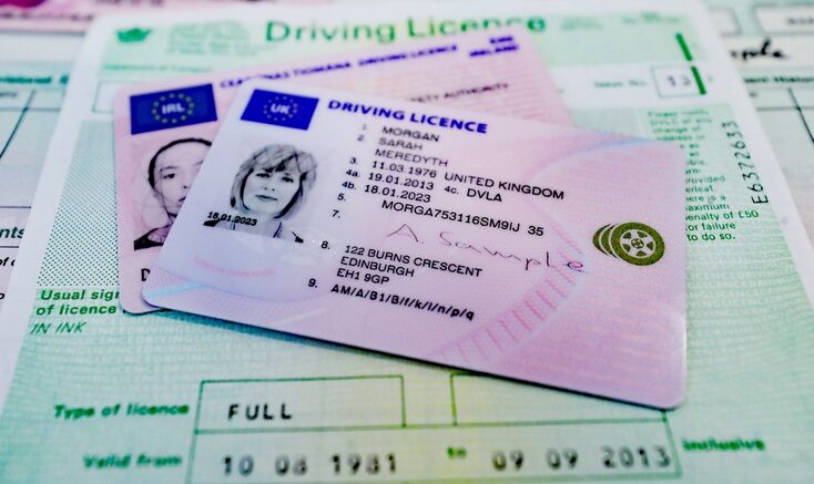 fake irish driving licence template